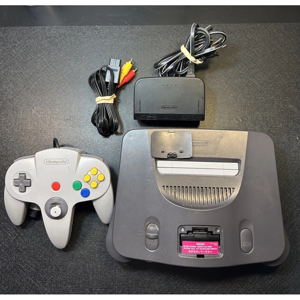 Nintendo Console with Gray and Black Design